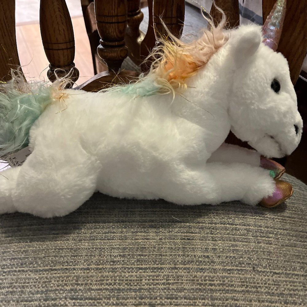 NWT FAO Schwarz Adopt a Pet Stuffed Unicorn